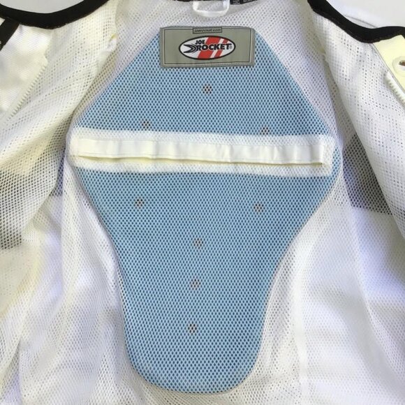 Joe Rocket Womens Cleo Motorcycle Jacket Size L White Silver Mesh Padded Armored - Picture 12 of 16